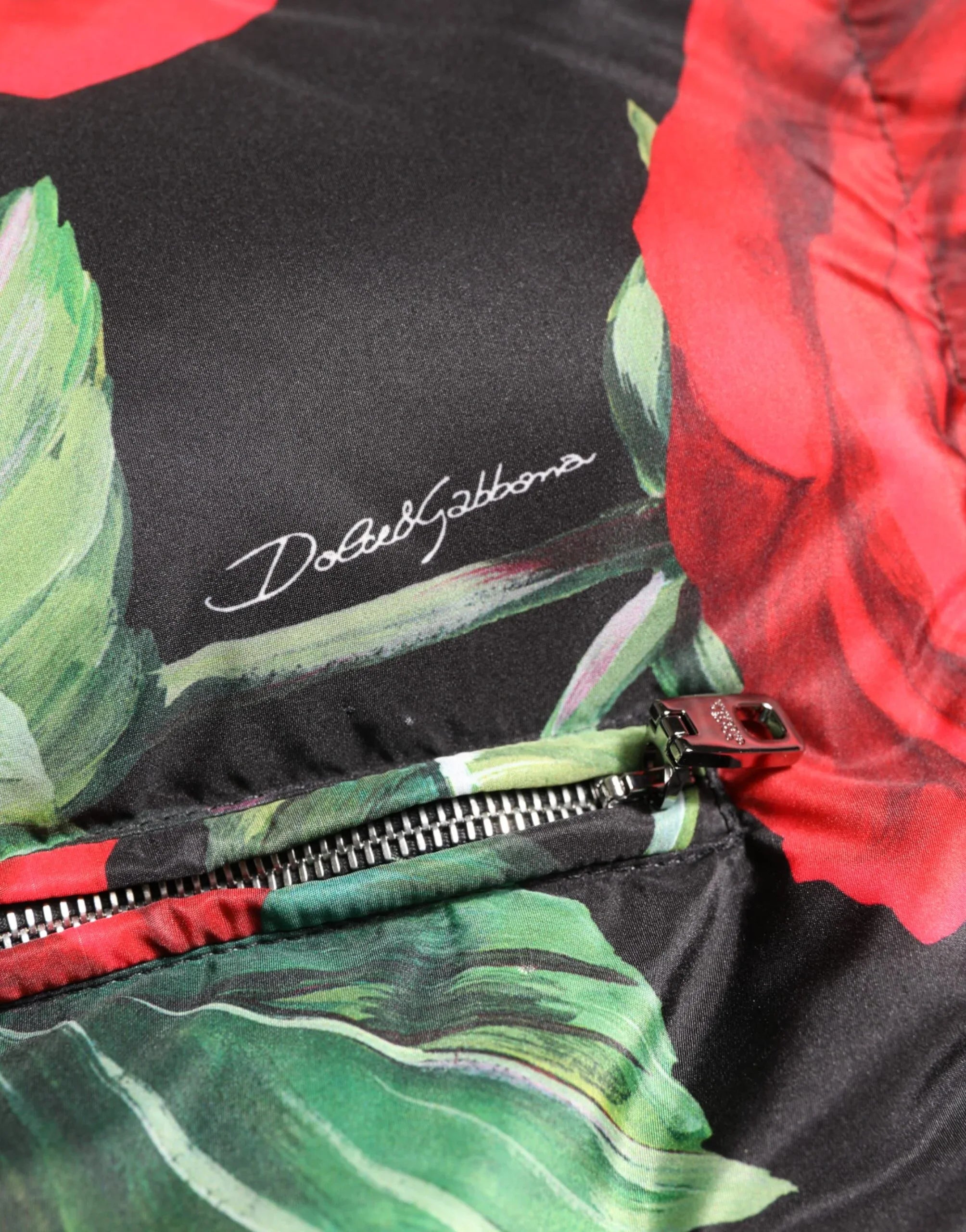 Dolce & Gabbana Multicolor Floral Puffer Coat Full Zip Jacket - Zeiniez