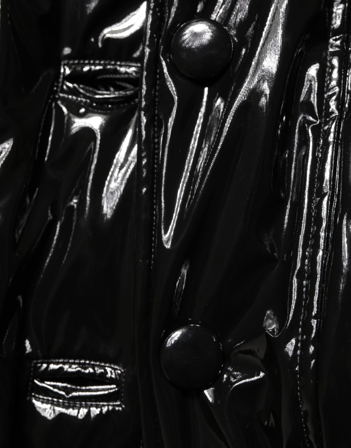 Dolce & Gabbana Polyester Black Quilted Puffer Coat  Jacket