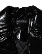 Dolce & Gabbana Black Polyester Quilted Puffer Coat Jacket