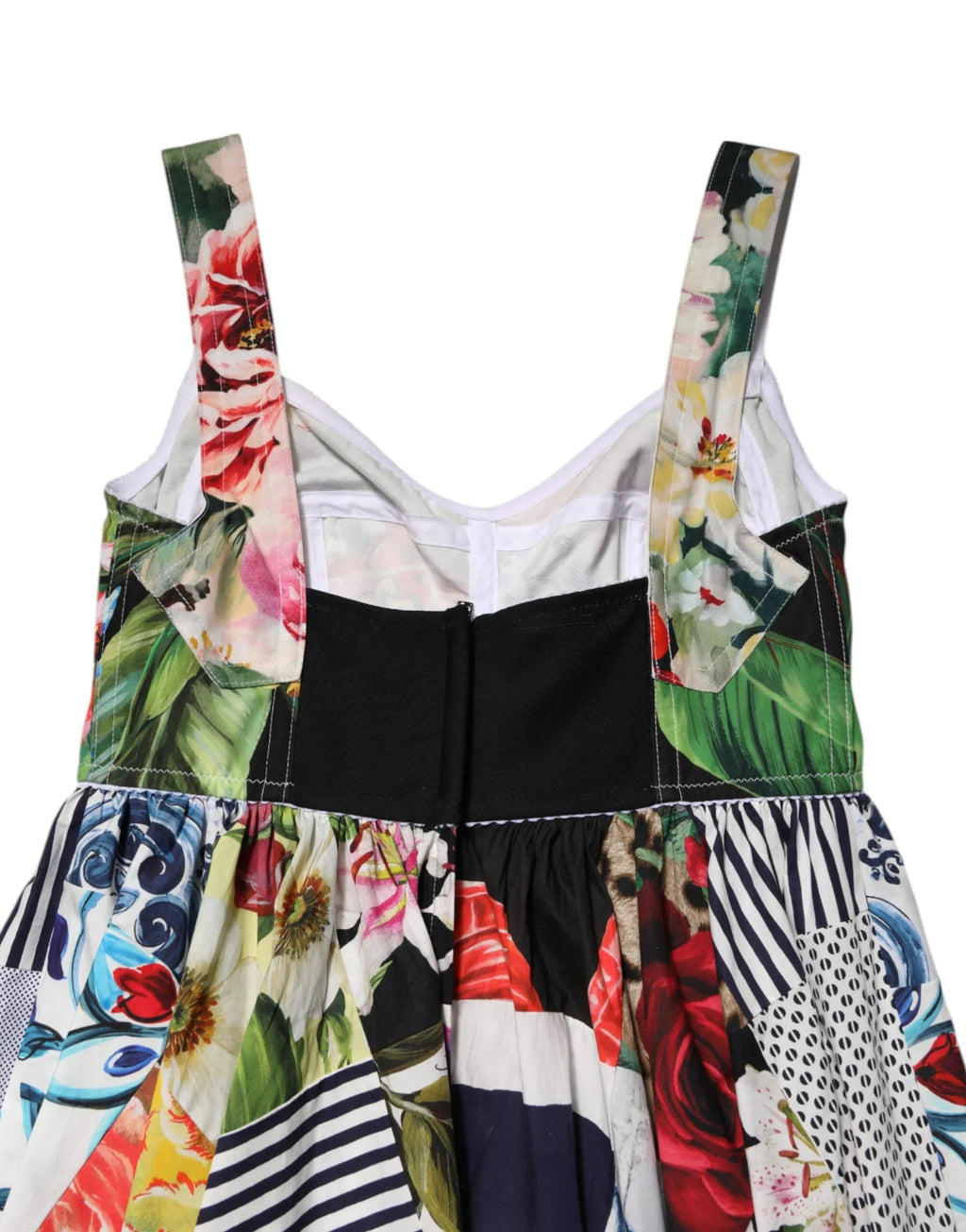 Dolce & Gabbana Multicolor Patchwork Cotton AlineMini Dress - Zeiniez