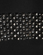 Dolce & Gabbana Black Crystal Embellished Collared Mini Dress - Zeiniez