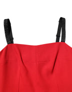 Dolce & Gabbana Red Stretch Bodycon Sheath Knee Length Dress - Zeiniez