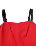 Dolce & Gabbana Red Stretch Bodycon Sheath Knee Length Dress