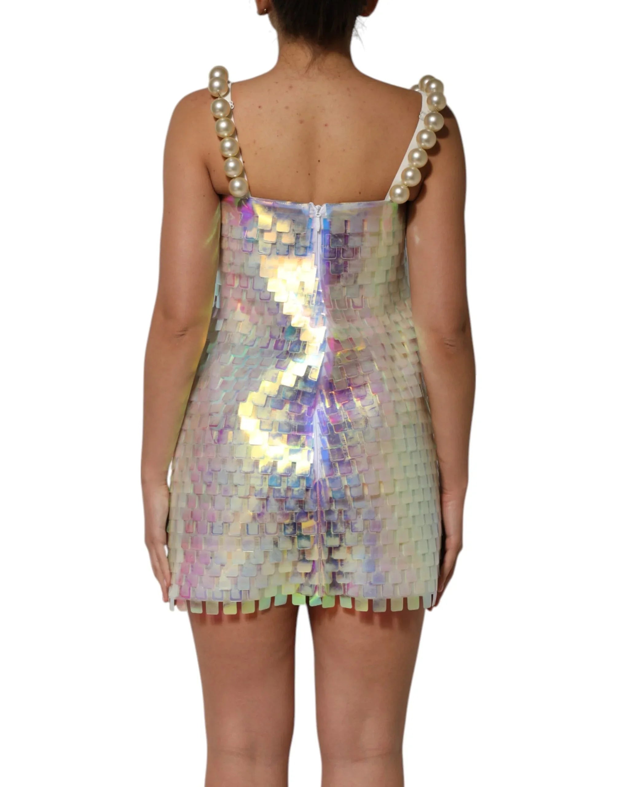 Dolce & Gabbana Multicolor Sequin Holographic Mini Dress - Zeiniez