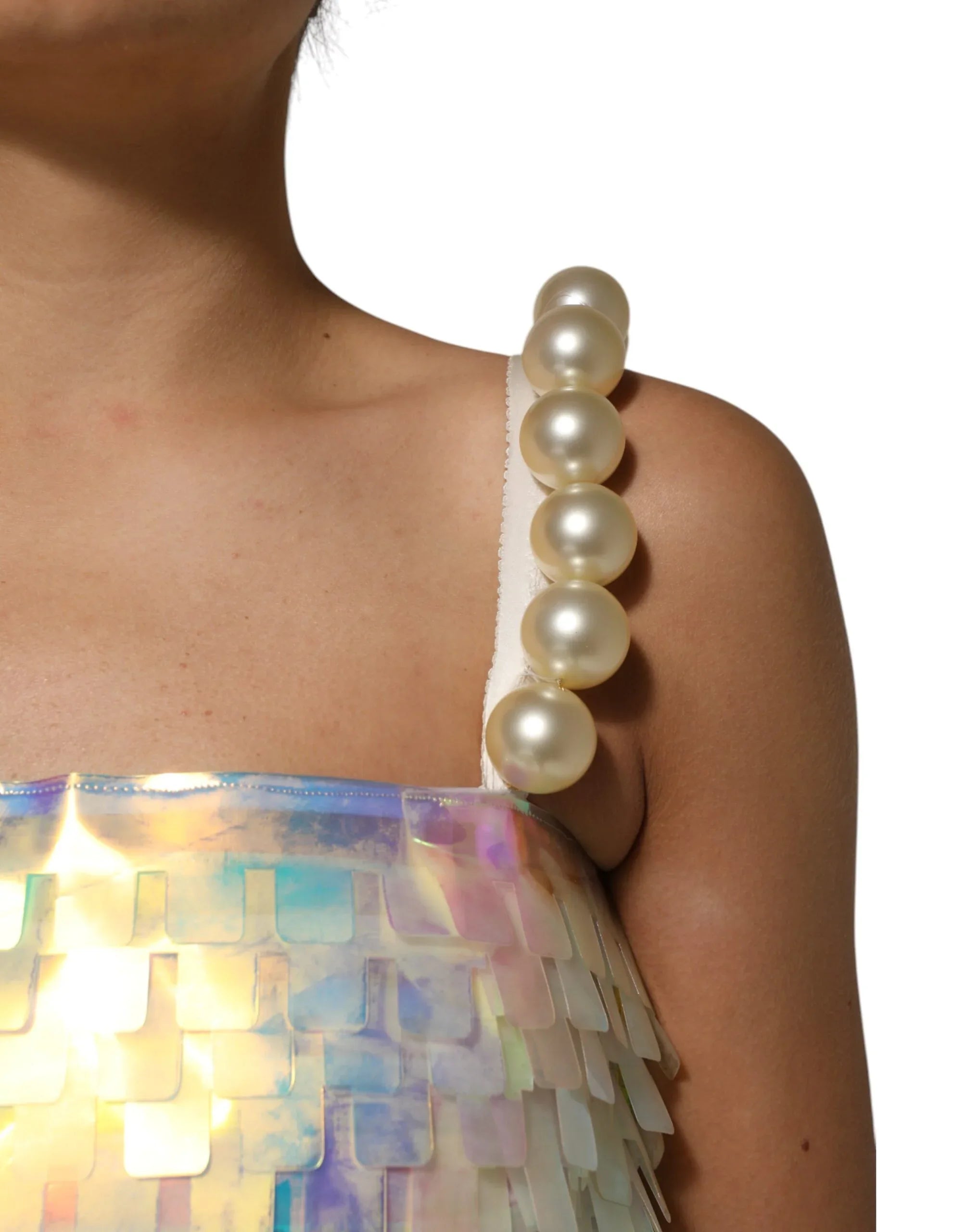 Dolce & Gabbana Multicolor Sequin Holographic Mini Dress - Zeiniez