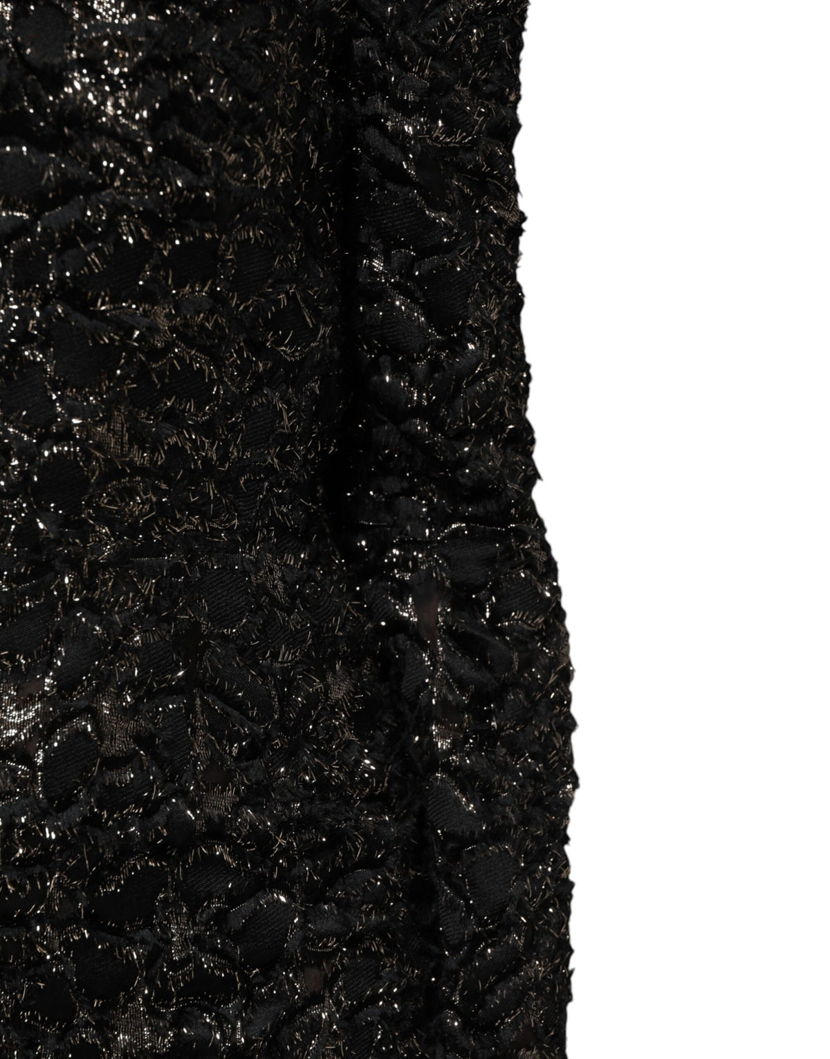 Dolce & Gabbana Black Sequin Bouclé Tweed Sheath Dress