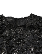 Dolce & Gabbana Black Sequin Bouclé Tweed Sheath Dress - Zeiniez