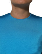 Dolce & Gabbana Blue Nylon Crew Neck Bodycon Jumpsuit Dress - Zeiniez