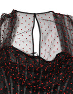 Dolce & Gabbana Black Lace Trim Long Sleeve Sheath Mini Dress - Zeiniez