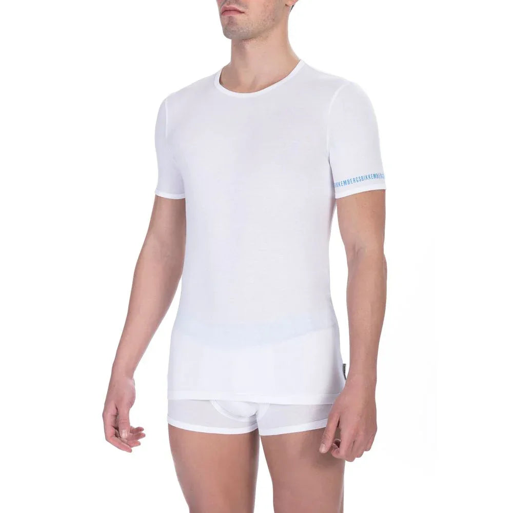 Bikkembergs White Cotton Men's T-Shirt - Zeiniez