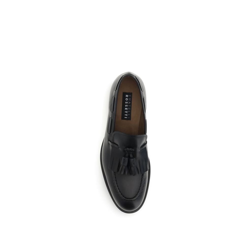 Fratelli Rossetti Black Calf Leather Bos Taurus Slip-On Loafers - Zeiniez