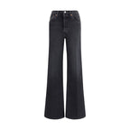 RE/DONE Black Cotton Flared Jeans