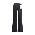 RE/DONE Black Cotton Flared Jeans