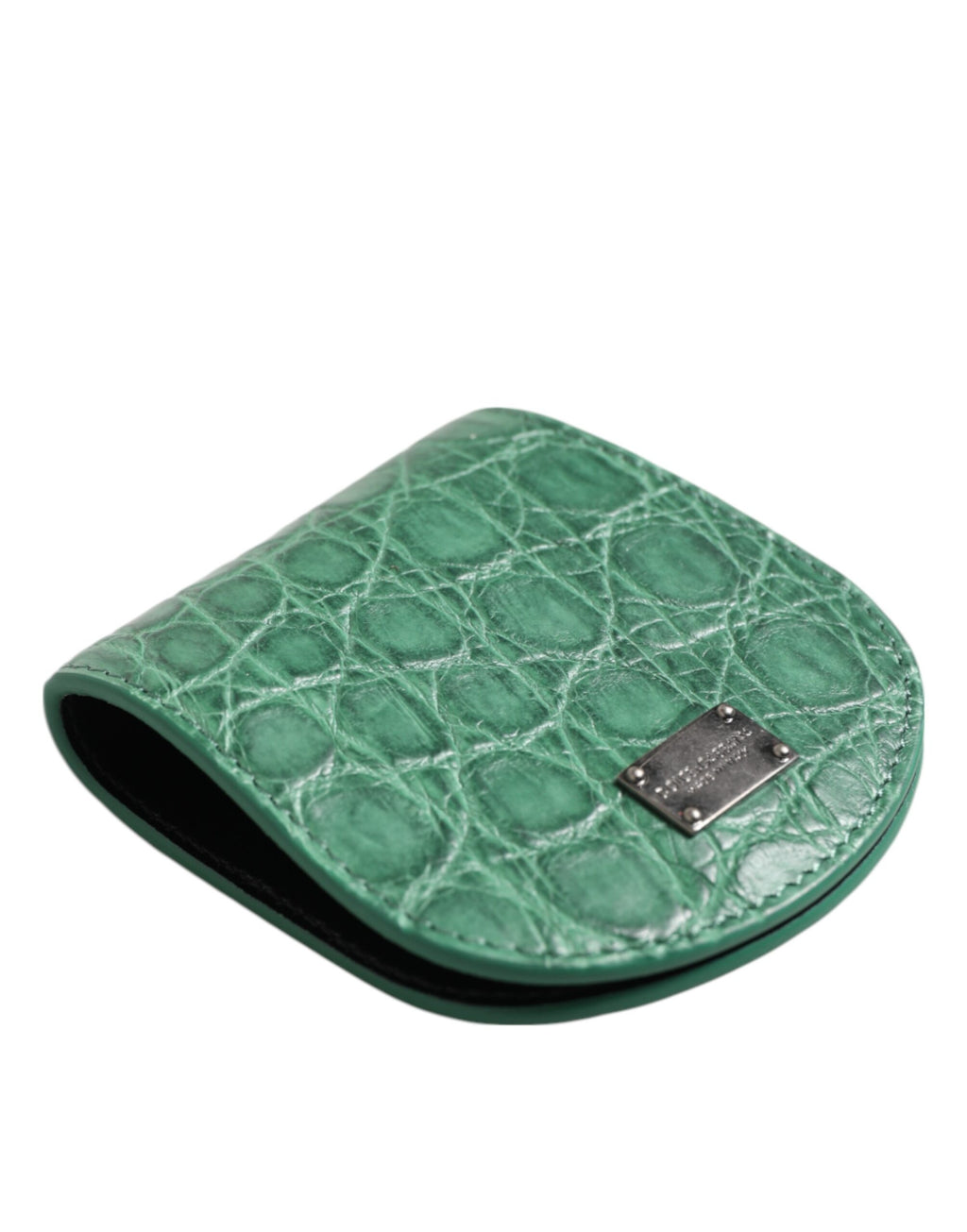 Dolce & Gabbana Green Exotic Skin Coin Condom Case Holder Pocket Wallet - Zeiniez