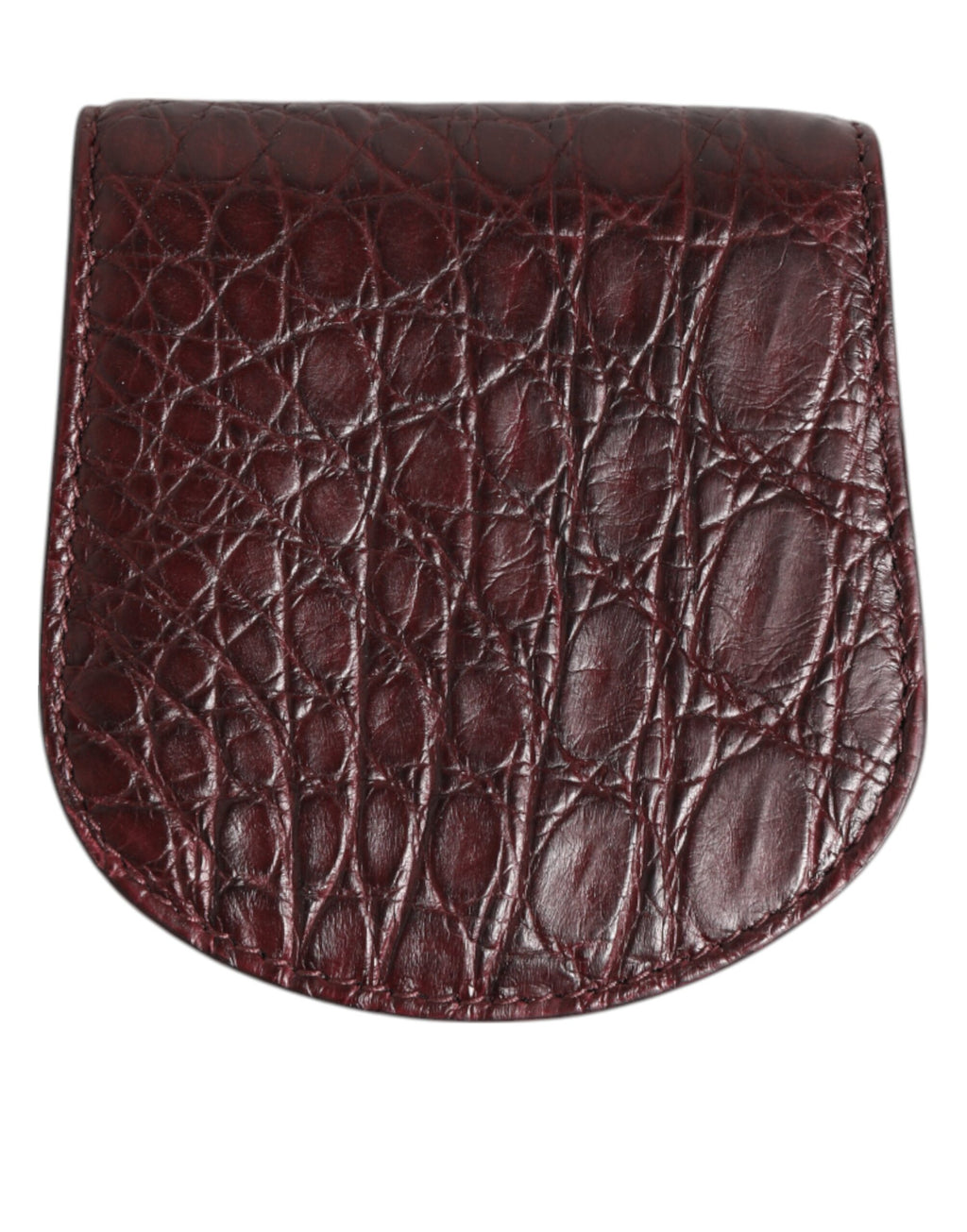 Dolce & Gabbana Burgundy Exotic Skin Coin Condom Case Holder Pocket Wallet - Zeiniez