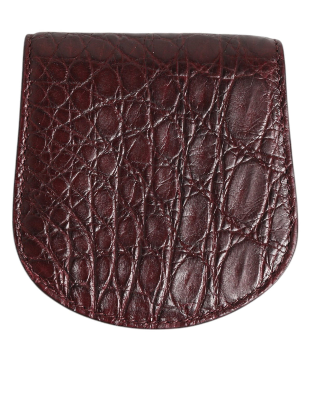 Dolce & Gabbana Burgundy Exotic Skin Coin Condom Case Holder Pocket Wallet