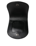 Dolce & Gabbana Black Exotic Skin Coin Condom Case Holder Pocket Wallet - Zeiniez