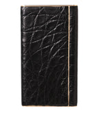 Dolce & Gabbana Black Leather Exotic Skin 3000mAh Power Bank Charger USB - Zeiniez