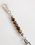 Dolce & Gabbana Silver Chain Brass Beaded Lobster Clasp Logo Men Bracelet - Zeiniez