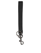 Dolce & Gabbana Black Red DG Logo Polyester Silver Men Keychain Keyring
