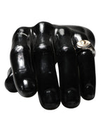 Dolce & Gabbana Silver Tone Engraved Two Color Real Brass Ring - Zeiniez