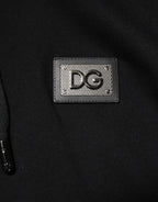 Dolce & Gabbana Black Cotton Plaque Track Cardigan Sweater - Zeiniez