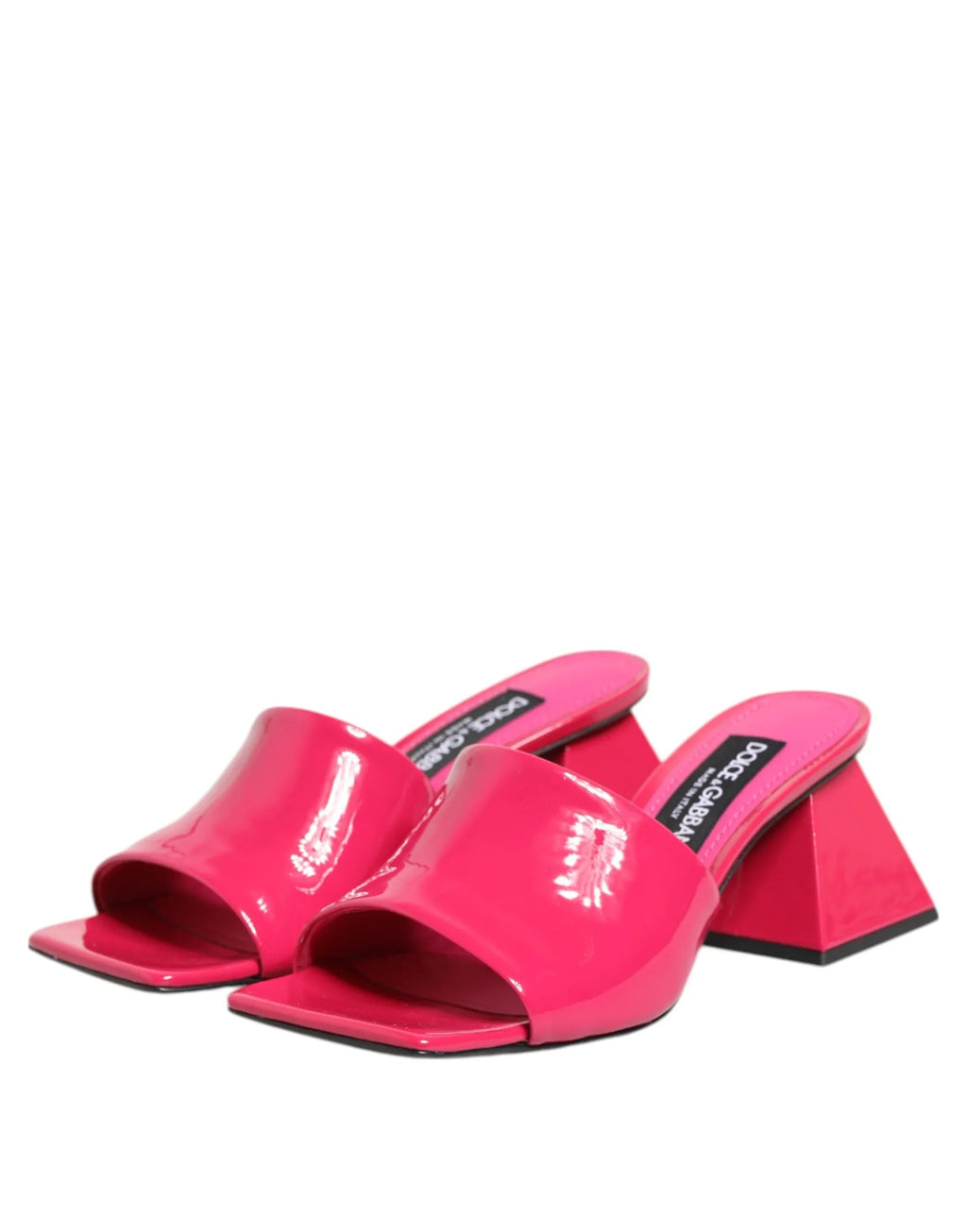 Dolce & Gabbana Pink Open Toe Block Heel Mules Sandals Shoes - Zeiniez
