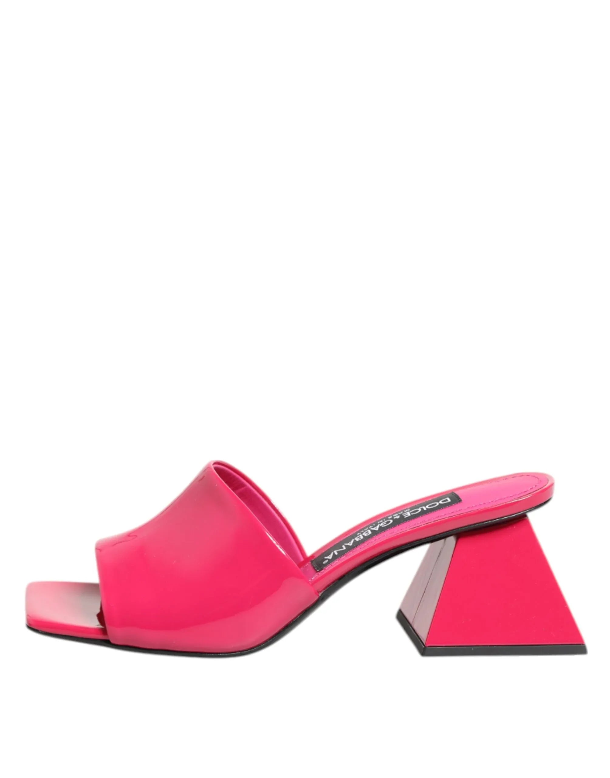 Dolce & Gabbana Pink Open Toe Block Heel Mules Sandals Shoes - Zeiniez