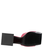 Dolce & Gabbana Pink Open Toe Block Heel Mules Sandals Shoes - Zeiniez