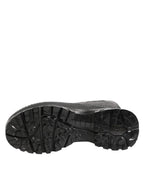 Dolce & Gabbana Metallic Black Pull On Rain Boots Men Shoes - Zeiniez