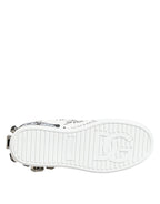Dolce & Gabbana White Portofino Crystal Sneakers  Shoes - Zeiniez