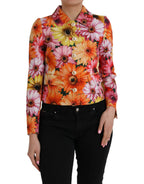 Dolce & Gabbana Multicolor Daisy Print Floral Fantasy Jacket - Zeiniez