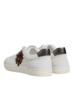 Dolce & Gabbana White Sacred Heart Men Low Top Sneakers Shoes - Zeiniez