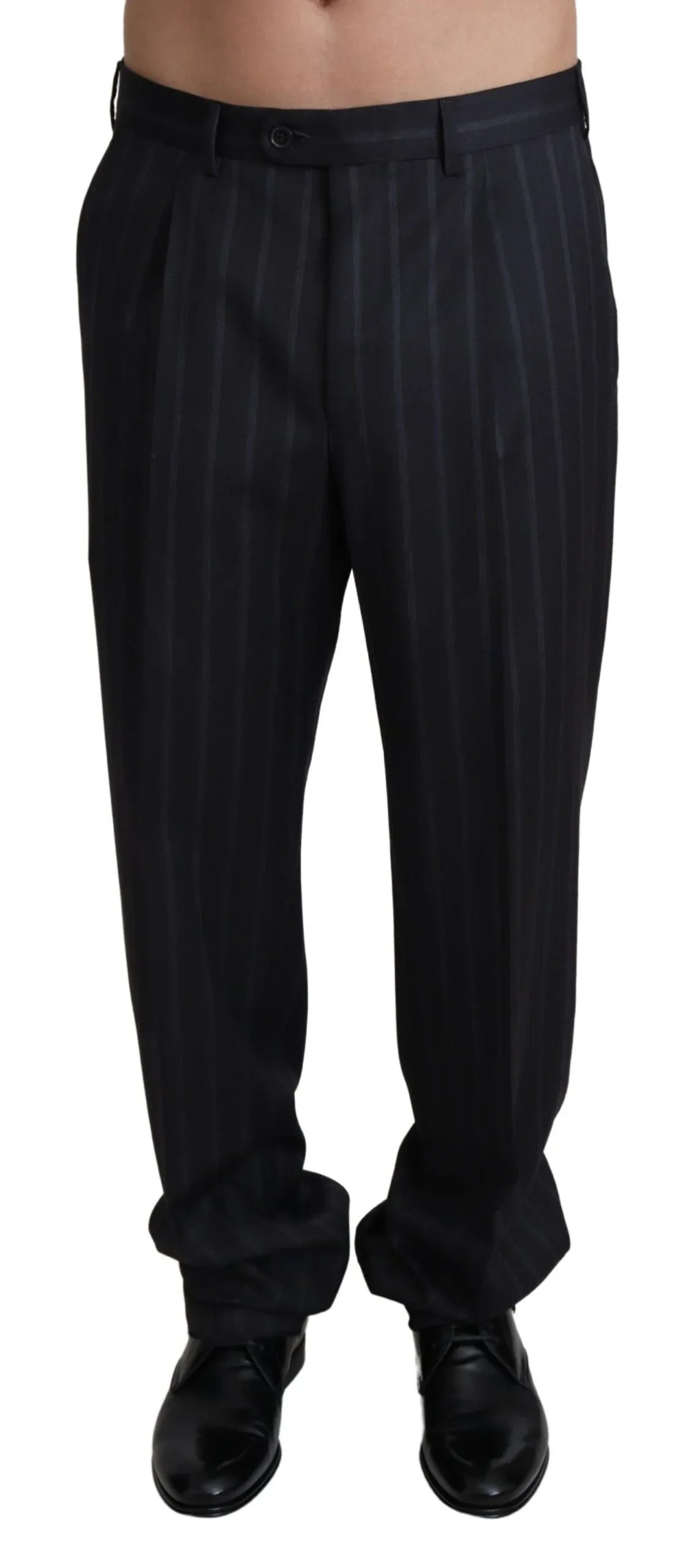 Dolce & Gabbana Gray Wool Blend Formal Trousers Pants - Zeiniez