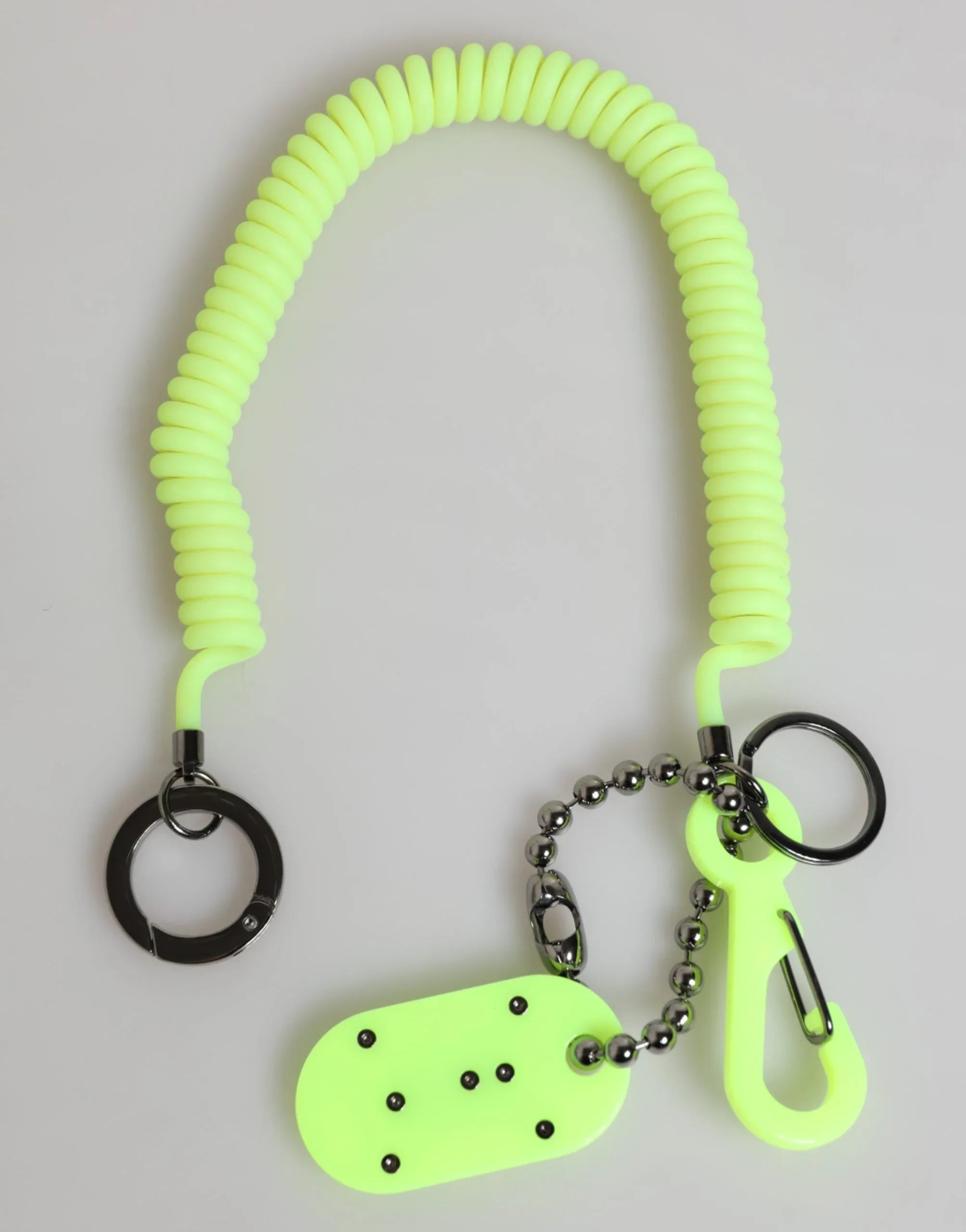 Dolce & Gabbana Green Springy Key Holder DG Logo Men's Keychain Keyring - Zeiniez