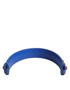 Dolce & Gabbana Blue Embellished Leather Bag Handle Women Shoulder Strap - Zeiniez