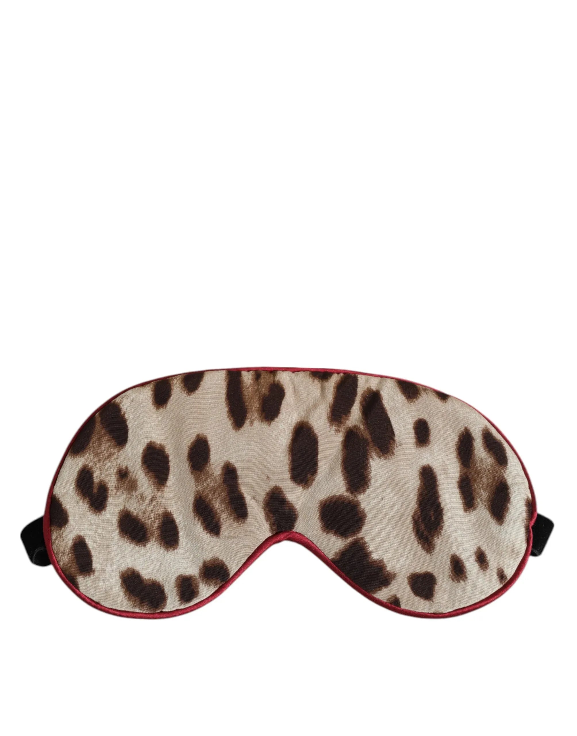 Dolce & Gabbana Brown Leopard Print Silk Women Accessory Sleep Eye Mask - Zeiniez