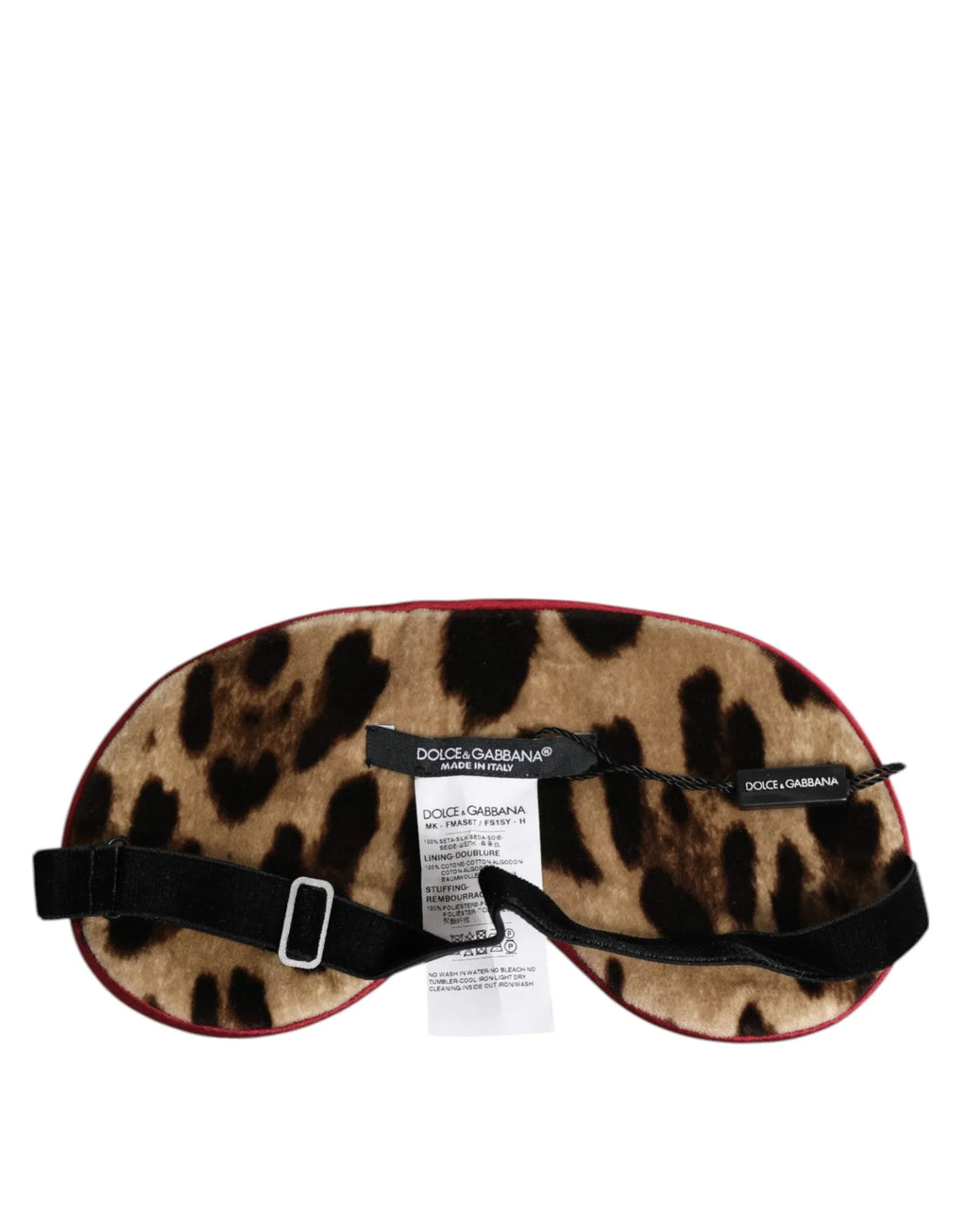 Dolce & Gabbana Brown Leopard Print Silk Women Accessory Sleep Eye Mask - Zeiniez