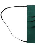 Dolce & Gabbana Green Silk Pleated Elastic Ear Strap Face Mask - Zeiniez