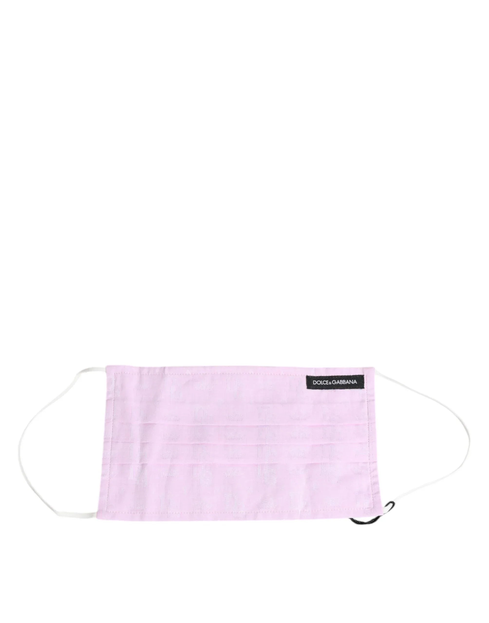 Dolce & Gabbana Pink Cotton Logo Elastic Ear Strap Face Mask - Zeiniez
