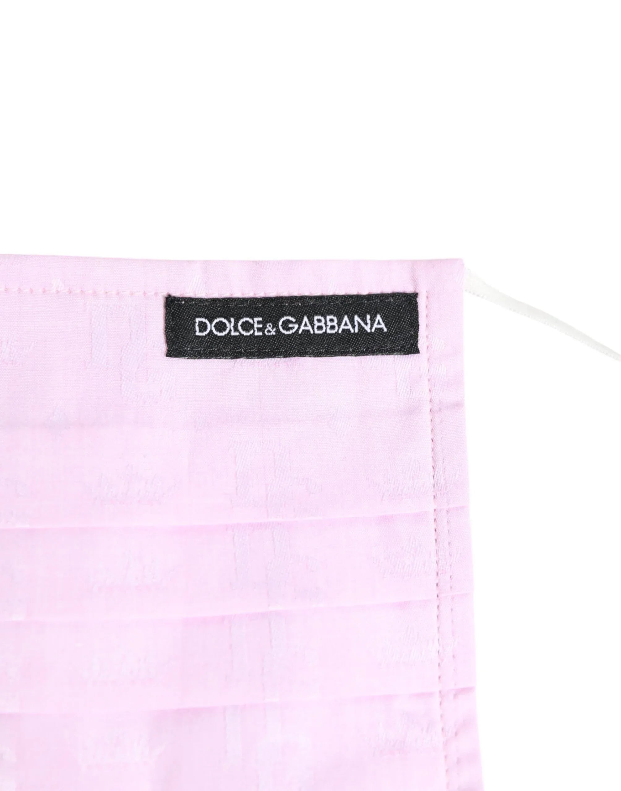 Dolce & Gabbana Pink Cotton Logo Elastic Ear Strap Face Mask - Zeiniez