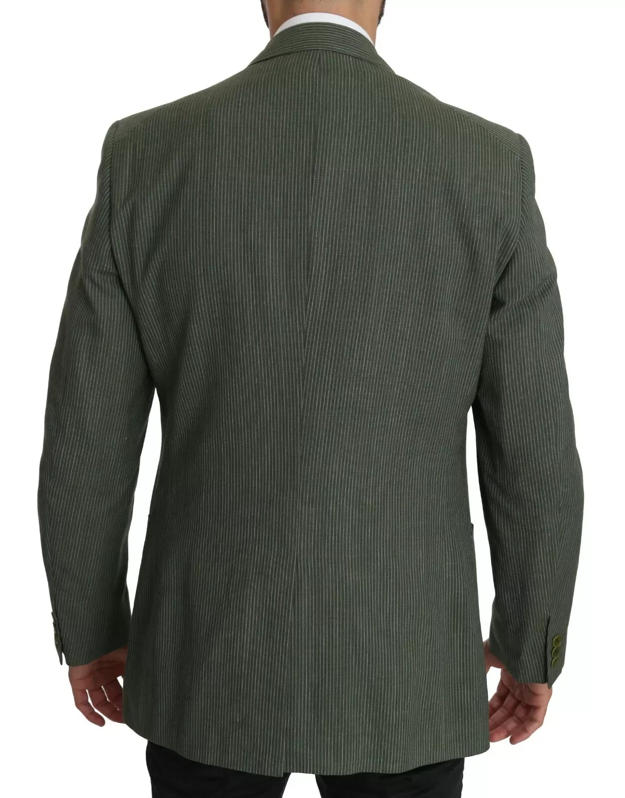 Romeo Gigli Green Linen Blazer One Piece Single Breasted Jacket - Zeiniez