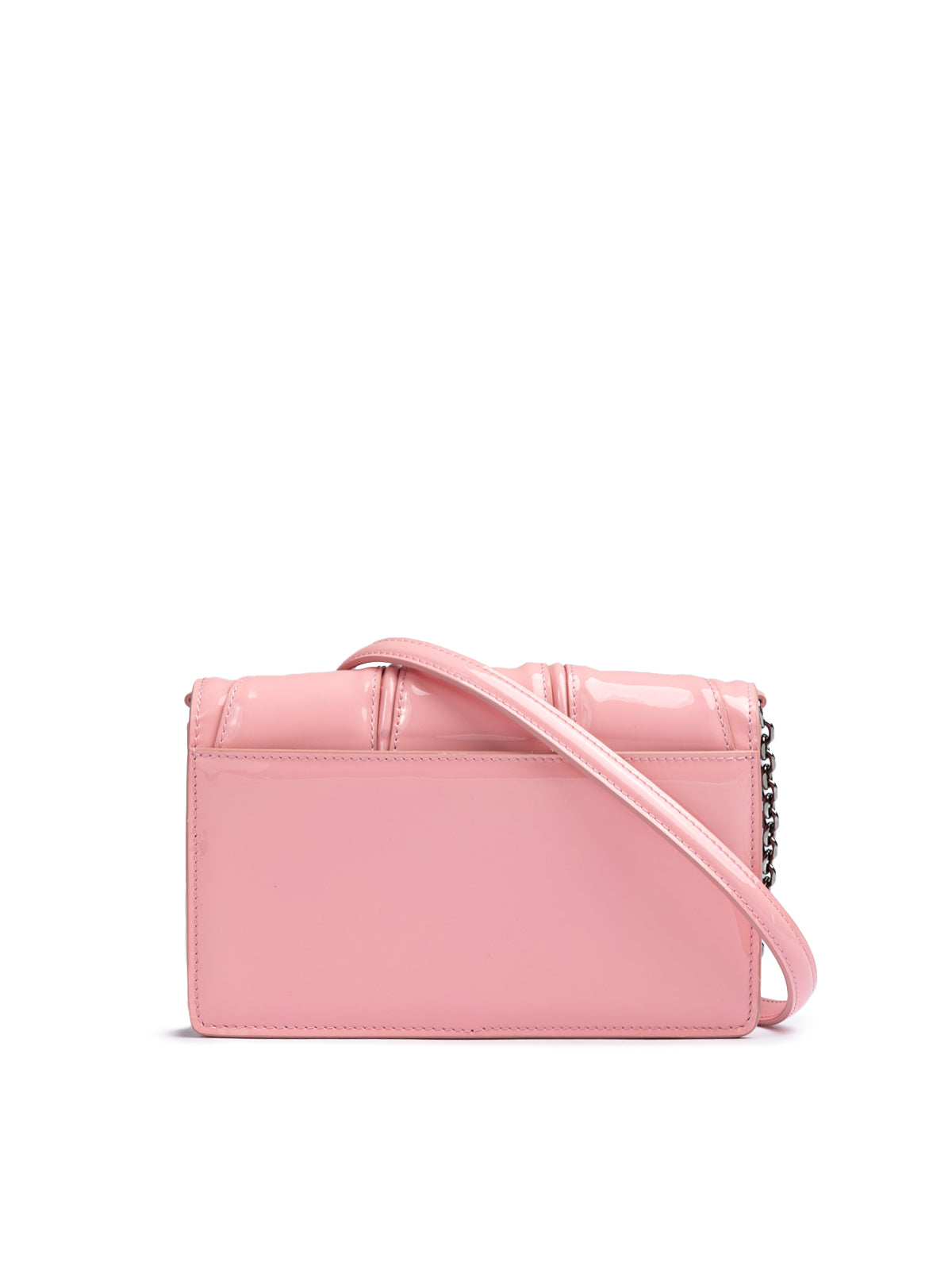 Ferrari Pink GT patent leather bag with chain - Zeiniez