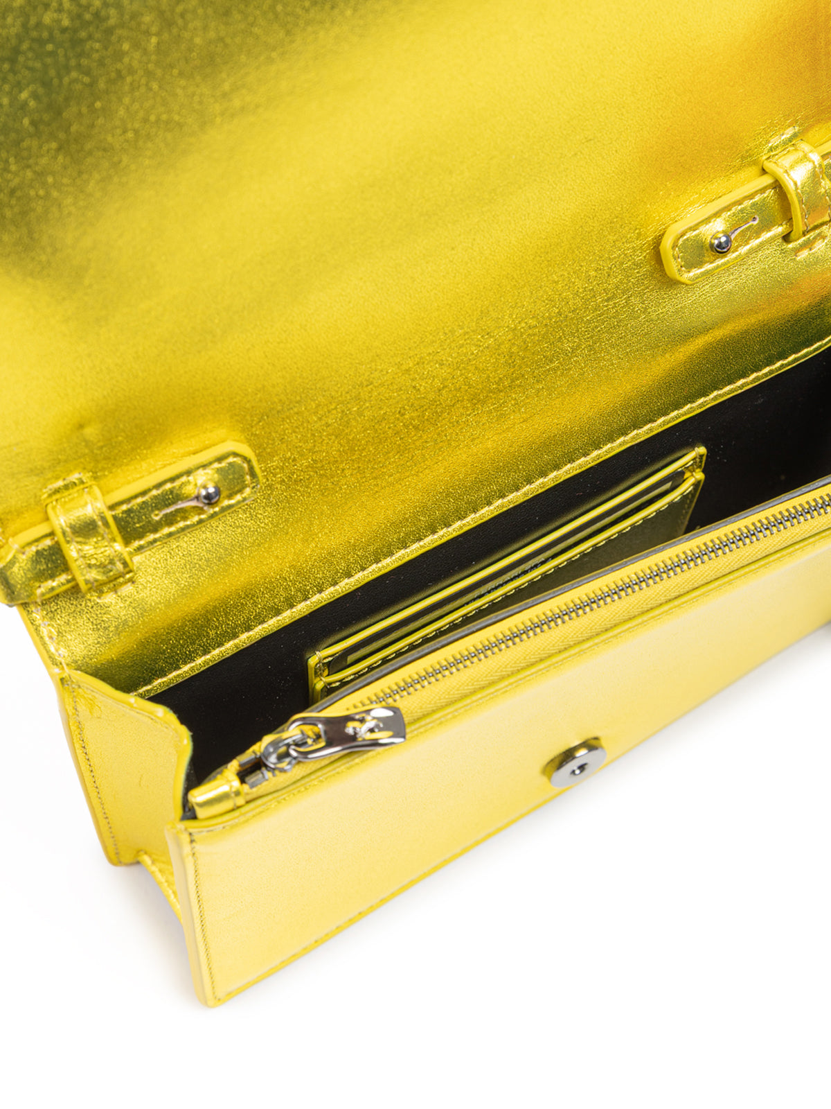Ferrari Metal Yellow GT patent leather bag with chain - Zeiniez