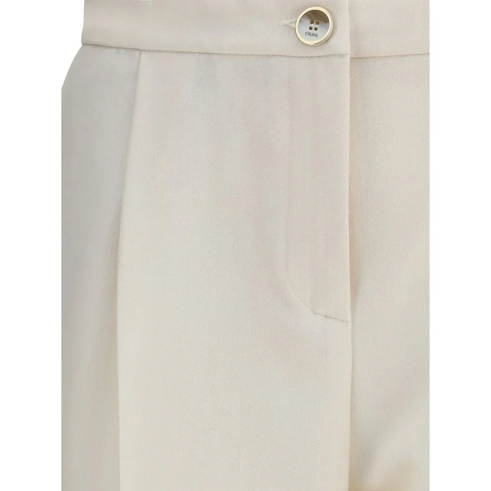 Cruna Beige Polyester Casual Pants - Zeiniez