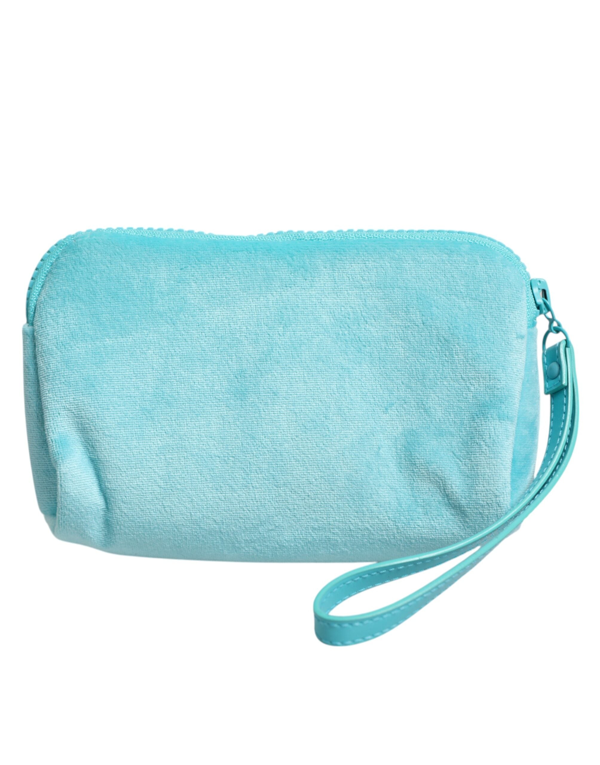 Dolce & Gabbana Light Blue Solid Logo Clutch Sunglasses Holder Pouch Bag - Zeiniez