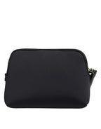 Dolce & Gabbana Black Solid Nylon DG LogoPrint Clutch Zip Borse Pouch Bag - Zeiniez