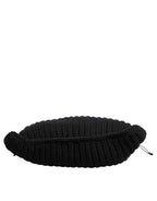 Dolce & Gabbana Black Cashmere Knitted Leather Shoulder Women Borse Bag - Zeiniez