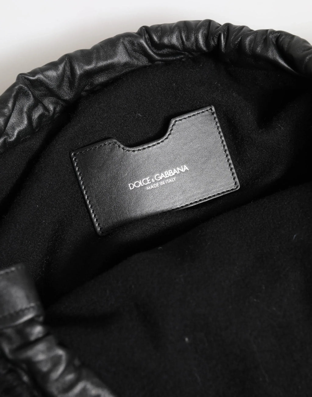 Dolce & Gabbana Black Cashmere Knitted Leather Shoulder Women Borse Bag - Zeiniez