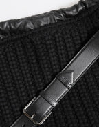 Dolce & Gabbana Black Cashmere Knitted Leather Shoulder Women Borse Bag - Zeiniez
